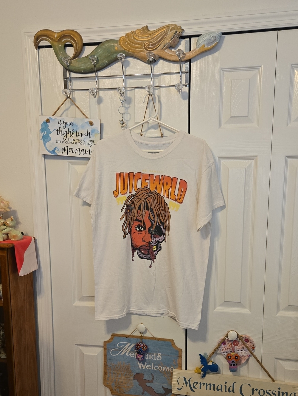 JUICE WRLD White Graphic Short Sleeve Tee